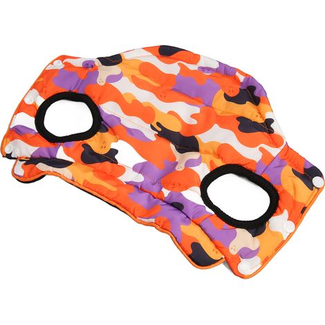 Gilet d'Halloween réversible pour animaux de compagnie, motif mignon, doux, respirant et chaud, manteau d'hiver imprimé pour chiens et chats, taille S (1/5)