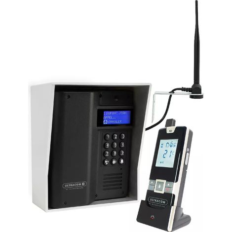 Interphone 600m autonome sans-fil - UltraCOM3 visière argentée + combiné + antenne : "contourner obstacle / pilier" (1/5)