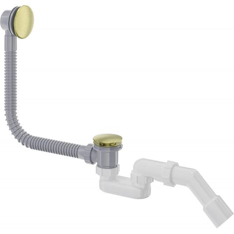 Deante Sifone da bagno Click-Clack elegante con finitura spazzolata
