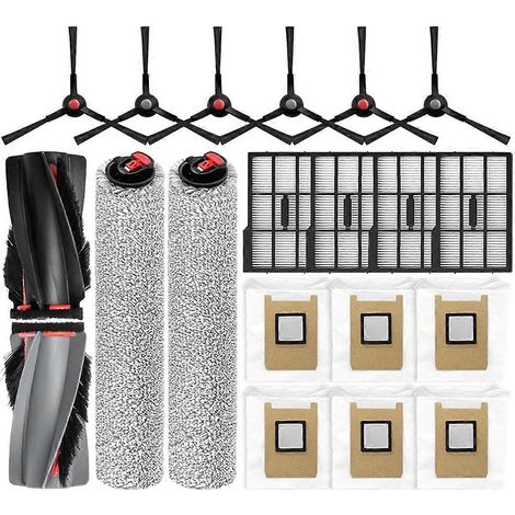 Ersatzteile für den Staubsauger Eufy Omni E25 / E28: Hauptbürste, Rotationsbürste, Seitenbürste, Staubbeutel und Filter (19 Teile). (1/5)