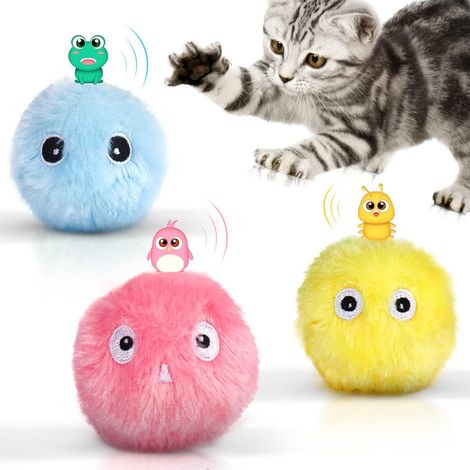 3 Jouet pour chat, Son d'animaux réalistes, Peluche durable, Herbe à chat Silvervine, Interaction autonome (1/5)