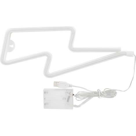 Enseigne lumineuse LED néon rechargeable USB / pile, lampe décorative colorée pour maison, fête, bar, dortoir (1/5)