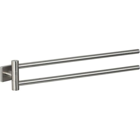 Toallero doble de pared NYOSTEEL Metalizado Spirella
