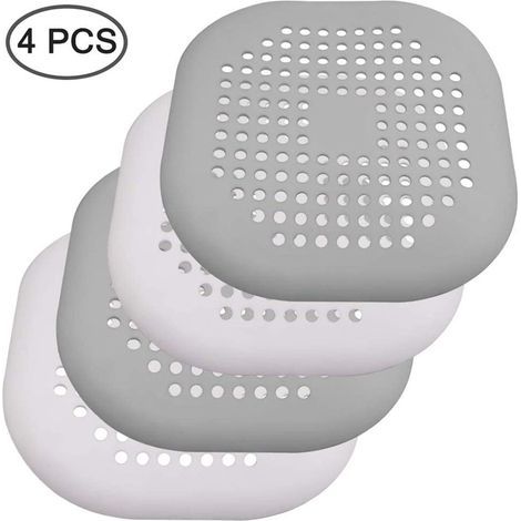 4 Pièces Abflusssieb Silicone, Douche Vidange Tamis Duschablauf Couvertures Lavabo Tamis Haarfänger pour Baignoire salle de Bain Cuisine (1/5)