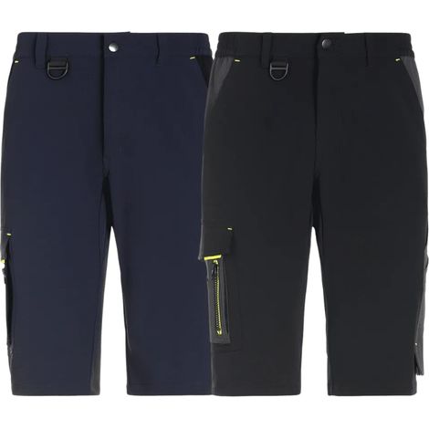 Bermuda da Lavoro 4-Way Stretch P&P Loyal Flex Blue-Nero 3XL