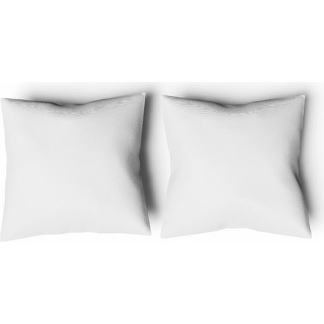 Lot de 2 Oreillers Moelleux Carrés 65 x 65 cm 100% Polyester Fibre Creuse (1/5)