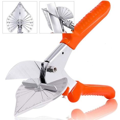 Cisaille à onglet multi-angle, angle réglable de 45 à 135 degrés, outil à main pour couper le liège, le plastique, le PVC, etc. (1/5)