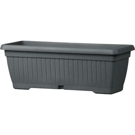 Blumenkasten / Pflanzkasten "Coste Basic" aus farbigem Kunststoff für Balkon und Garten -40 cm / Anthrazit