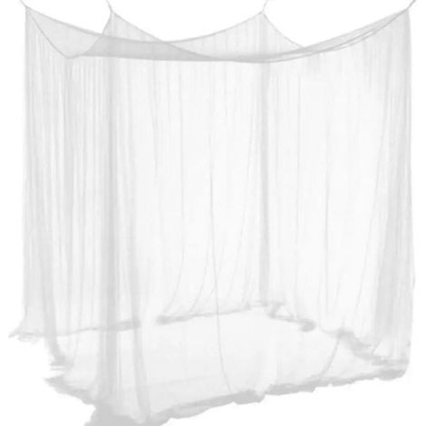 Moustiquaire de Lit Double Ciel de Lit Rectangulaire Grande Moustiquaire Blanc Simple d'Eté a