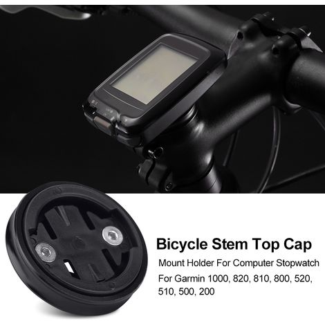 Support de fixation pour chronomètre de vélo (compatible Garmin) sur le capuchon supérieur de la potence (1/5)
