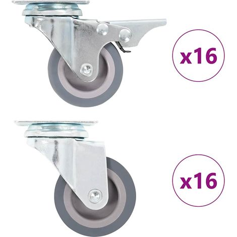 vidaXL 32 pcs Swivel Casters 50 mm (1/5)