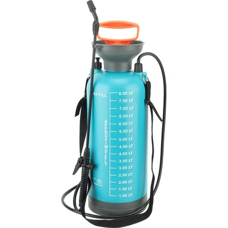 Pulvérisateur portable haute pression de grande capacité (8 litres) pour jardin, cour et parc, bleu (1/5)