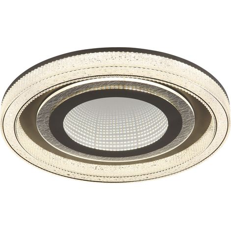 Plafonnier lampe de couloir anthracite télécommande CCT effet 3D LED (1/5)
