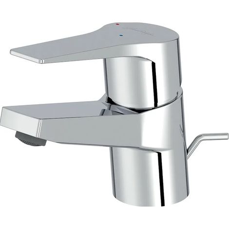 Jacob Delafon – Mitigeur de lavabo Picpus avec vidage – Finition chrome poli – Hauteur 12 cm – Cartouche C3 pour économie d'eau – Aérateur anti-calcaire (1/2)