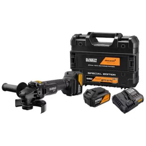 Mini amolardora sin escobillas mclaren xr 18 v ø125 mm con 2 baterías 5 ah y cargador