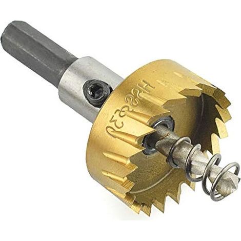 Scie cloche 12-65 mm HSS Titane, kit d'outils de coupe pour acier, acier inoxydable, fer, cuivre (40 mm) (1/2)