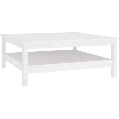 Maison Exclusive - Couchtisch Weiß 100x100x40 cm Massivholz Kiefe