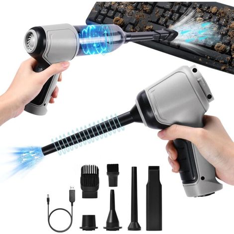 Aspirateur à Main, 3en1 Mini Aspirateur à Main, 9000Pa 120W 4000mAh Puissant Aspirateur à Main sans Fil, USB Fast Charge, Aspirateur de Voiture pour Nettoyage d'animaux Poils Voiture Maison