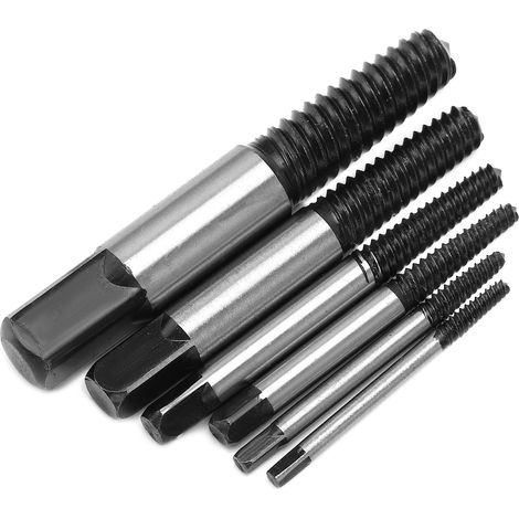 Lot de 6 embouts de perçage extracteurs de vis en acier rapide à gros filetage pour clous cassés et endommagés (1/5)