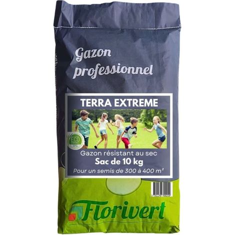 Semences gazon Terra Extrême 10 kg, faible besoin en eau et bel aspect - Florivert 1201632 (1/2)