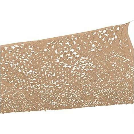 Voile d'ombrage - Motif camouflage ajouré, 4 x 4 m, sable - RAPANDA
