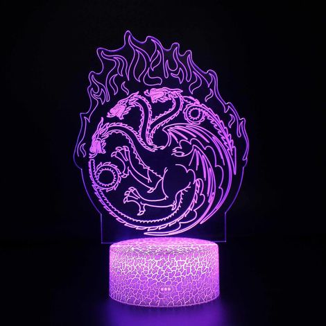 Lampe 3D avec télécommande, lampe LED 16 couleurs, intensité variable, interrupteur tactile, alimentation USB/piles, bicolore (1/5)