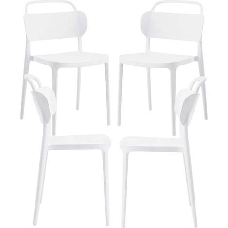 Packs Sillas Jardín - Pack 4 Sillas Koli - Blanco (1/5)