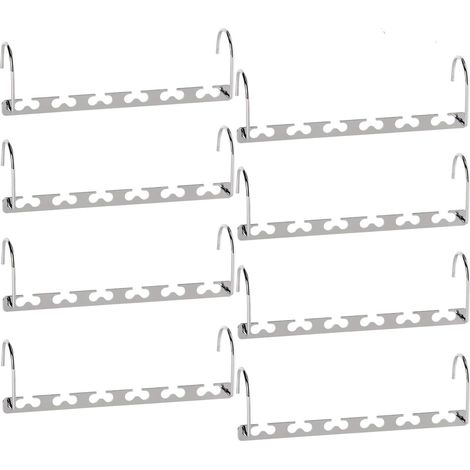 Cintres métalliques en cascade gain de place, organisateur de vêtements pratique pour ranger et optimiser l'espace dans votre placard (1/5)