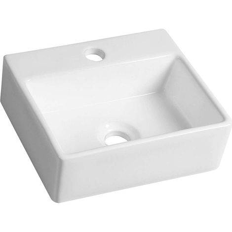Sapho Small - Handwaschbecken GIULIA, 34x29 cm, mit 1 Hahnloch, weiß BH7002