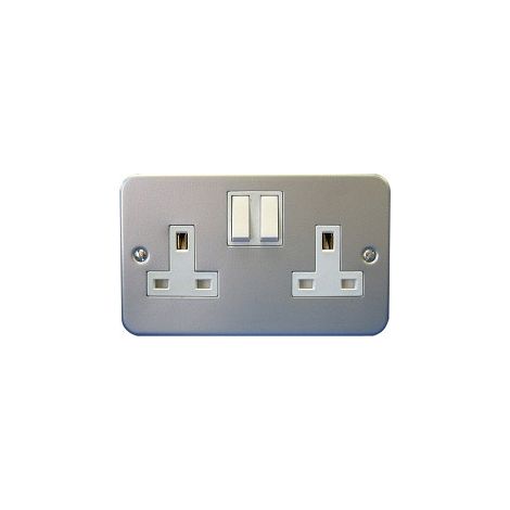 Dencon 4439NB Metal-Clad Switched Socket 2 Gang 13A 4439NB DCN1740