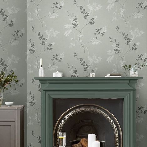 Papier peint intissé Laura Ashley Mari Mineral 1005 x 52cm Vert (1/5)