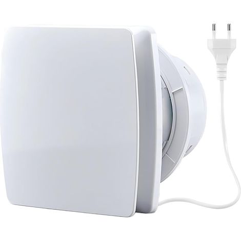Ø120mm Ventilateur Extracteur d'Air Avec Clapet Anti Retour 320m³/h, pour Cuisine WC Salle de Bain, Blanc (1/5)