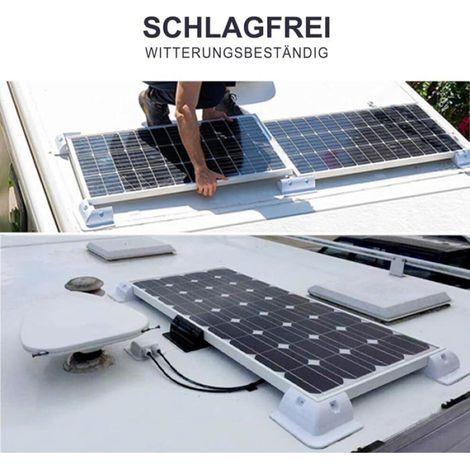 Passe-Câble Solaire Double - Spoiler de Maintien pour Panneau Solaire en ABS Blanc - Pour Camping-Car Caravane Bateau - 99,6 x 88,5 x 50 mm - 1 Pièce (1/4)
