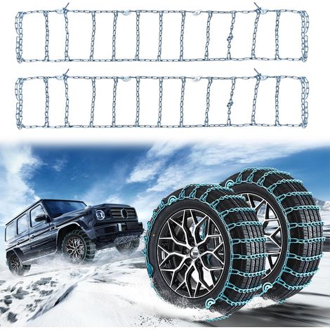 Universelle Schneeketten, Auto-Schneekette, einsetzbar auf Eis, Schnee und schlammigem Boden, geeignet für SUVs, Limousinen und Geländewagen (185/60R15).