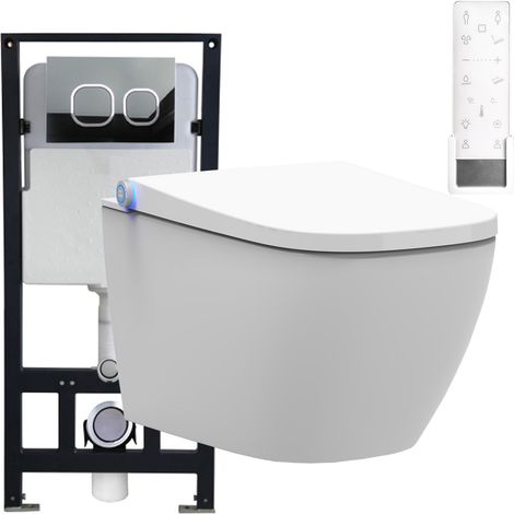 BERNSTEIN - Base per wc giapponese in ceramica, wc giapponese detergente + telecomando - 38,4x59,3x38cm - Pro+ 1104 Modello 4111 nero opaco	Modello 4111 nero opaco