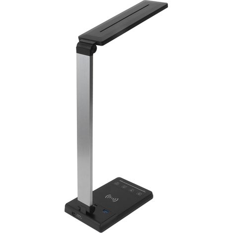Lampe de bureau LED avec chargeur sans fil, port de charge rapide pour téléphone portable, interface PD3.0, prise européenne 100-240 V (1/5)