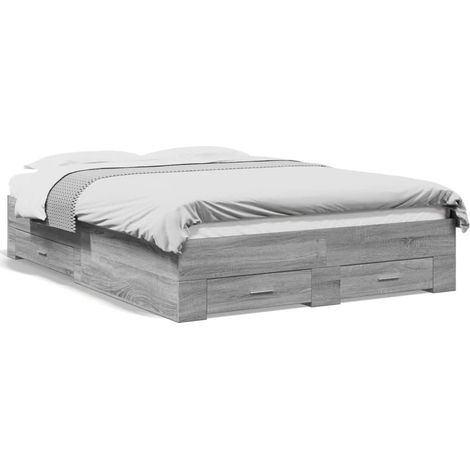 Maison Exclusive - Giroletto Cassetti Grigio Sonoma 140x190 cm Legno Multistrato