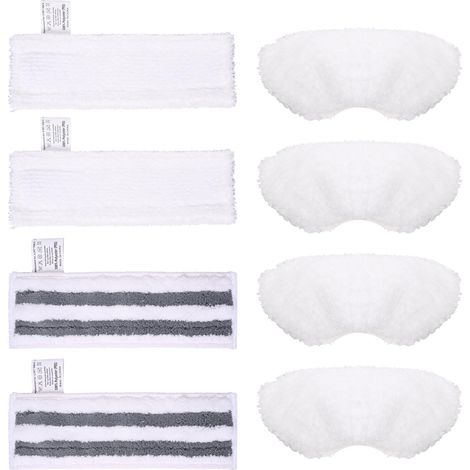 8 PCS Nettoyeur Vapeur Accessoire pour Kärcher, Microfibre Lingette Remplacement, Bonnettes pour Buse de Sol, pour Kärcher EasyFix SC1 SC2 SC3 SC4 SC5 (1/5)