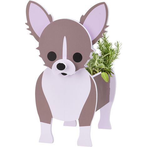 Dekorativer Hunde-Pflanztopf, hohe Tragkraft, niedliche Blume für Zuhause und Garten, Chihuahua, kleine Größe (1/5)