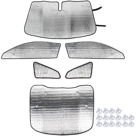 Pare-soleil de pare-brise pour voiture (2015-2023), protection thermique, tapis de protection solaire pour vitres, accessoires, lot de 6 (1/5)