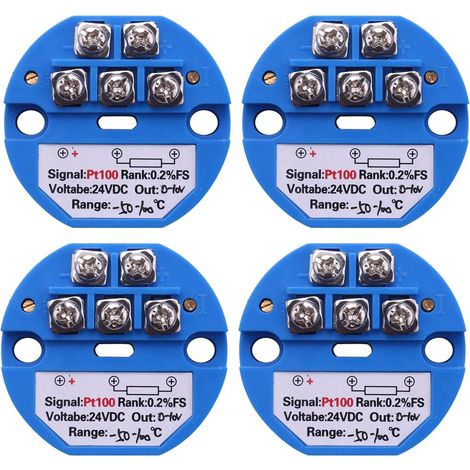 4X RTD PT100 DC24V Transmetteur de Temperature de Moins 50-100 Degre de Sortie 0-10V (1/5)