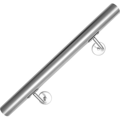 Wolketon Edelstahl Handlauf 50 - 200 cm Treppengeländer Innen &Außen Geländer Wandhandlauf für Treppe aus Edelstahlrohr V2A, Mit Montagematerial, Länge: 50 cm