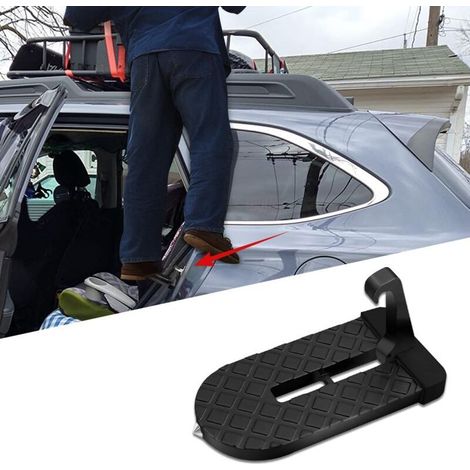 A 1 Pédale Porte Voiture Pliable, Pédale Crochet Porte, Alliage D'aluminium Marchepied Porte Toit Pliable, avec Marteau Sécurité, pour Voiture Camion Caravane SUV (Charge180 Kg) (1/5)
