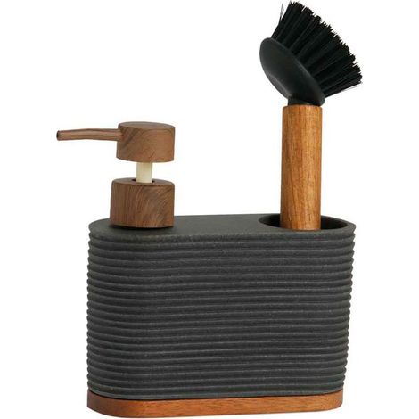 Dispensador poli/acacia gris cc73049 andrea house (1/2)