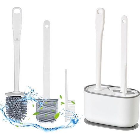 Scopa per WC, scopa per WC con supporto, kit per la pulizia del bagno (1/5)