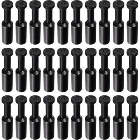 30 Pieces 8mm OD Pneumatic Blanking, Push In Fitting Plugs, Pneumatic Plug Style Blanking Plugs Set, for 8mm Tube Connecting Fittings, Black (1/5)