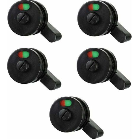 Cloison Indiquant La Serrure De Porte Indicateur De Confidentialité Serrure De Porte De Toilette pour Salle De Bain Toilettes Toilettes Publiques Porte De SéParation , 5Pcs Noir (1/4)