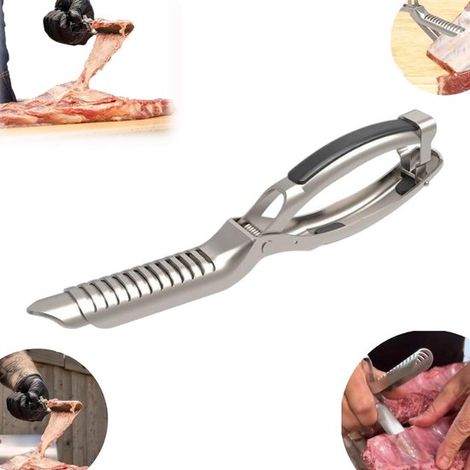 1 pieza, Herramienta para quitar la membrana de las costillas, Pelador ergonómico de costillas, Juego de utensilios de cocina para barbacoa (1/5)