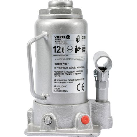 Vorel Cric Idraulico Professionale 12 Tonnellate Compatto (1/4)