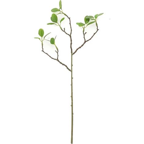 Branche artificielle verte pour décoration maison, feuilles latex réalistes, fausse plante jungle, accessoire photo fête, décoration intérieure (1/5)